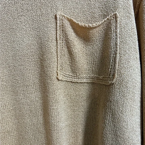 BeCool Cozy Tan Sweater with Pocket - Picture 2 of 4